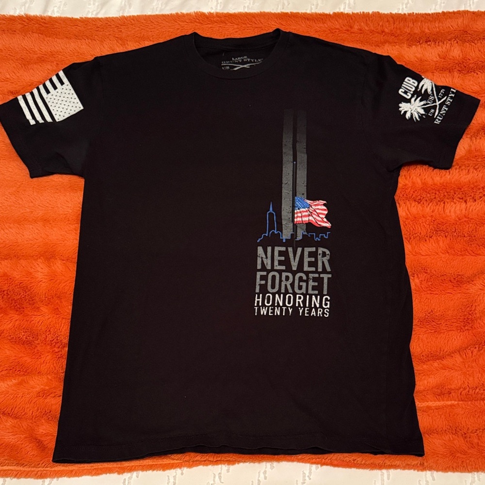Grunt Style Black 'Never Forget Honoring Twenty Years' Short Sleeve Tee